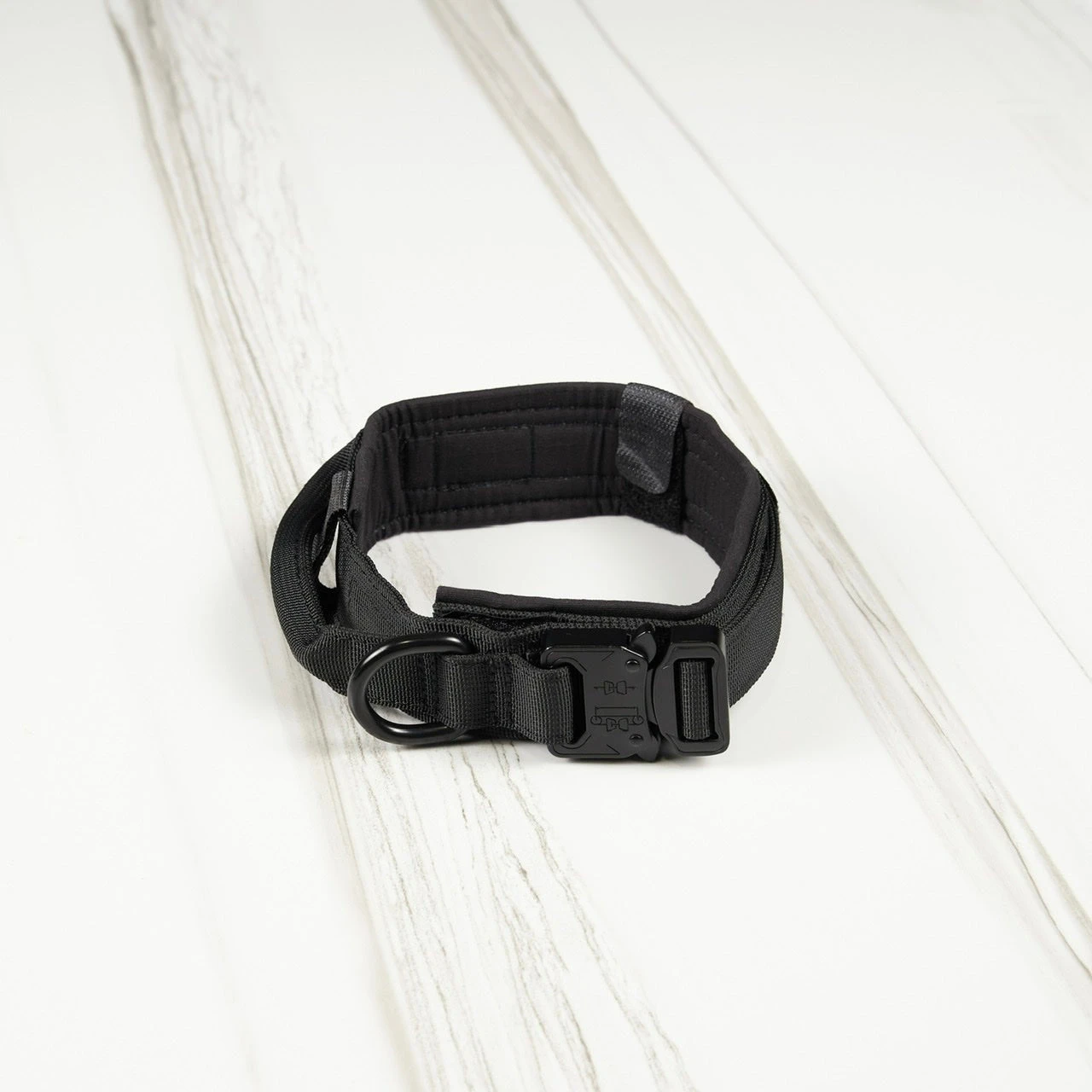 Tactical Nylon Dog Collar Black 1 Tactical Nylon Dog Collar Black