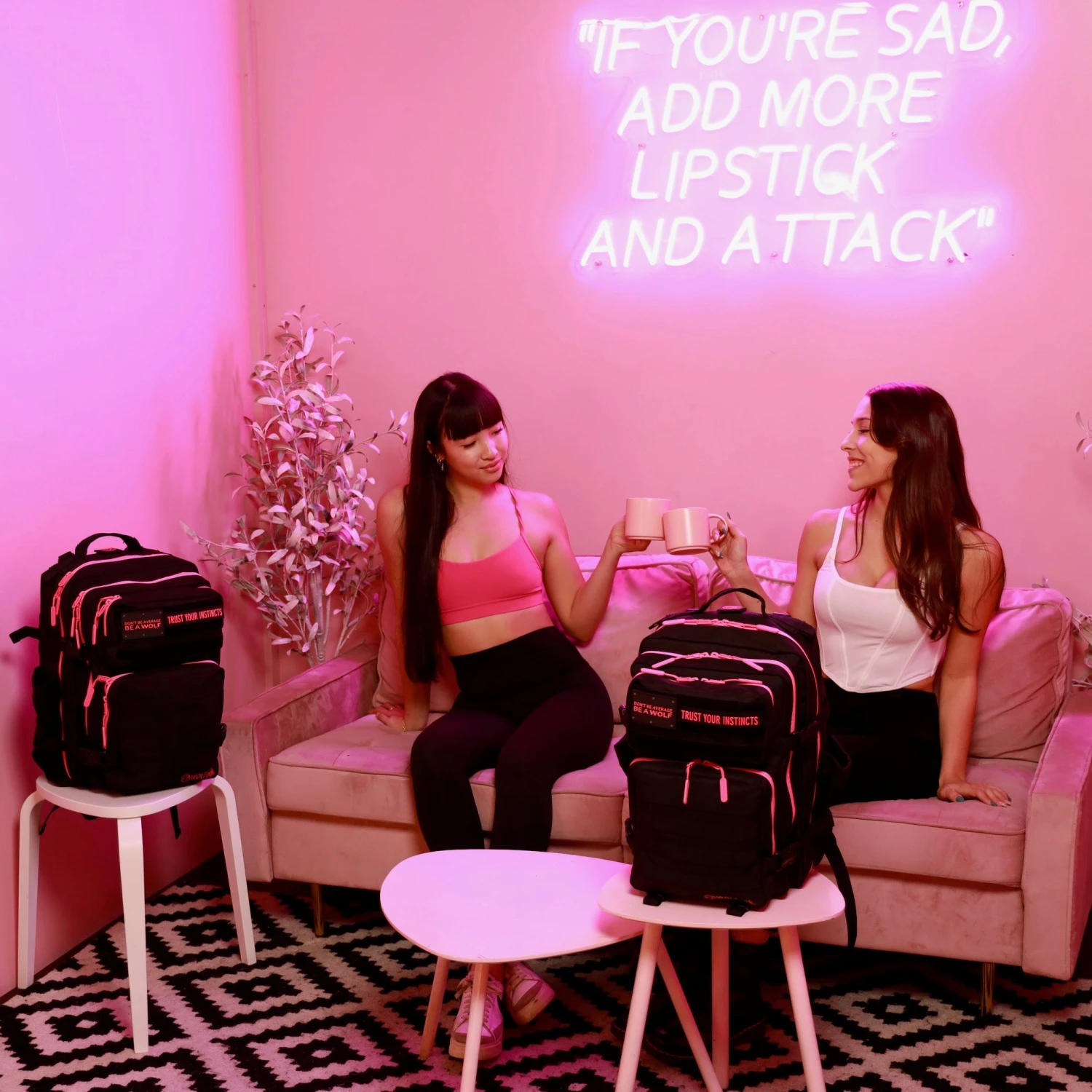 35L Backpack Black Neon Pink 4 35L Backpack Black Neon Pink - Image 4