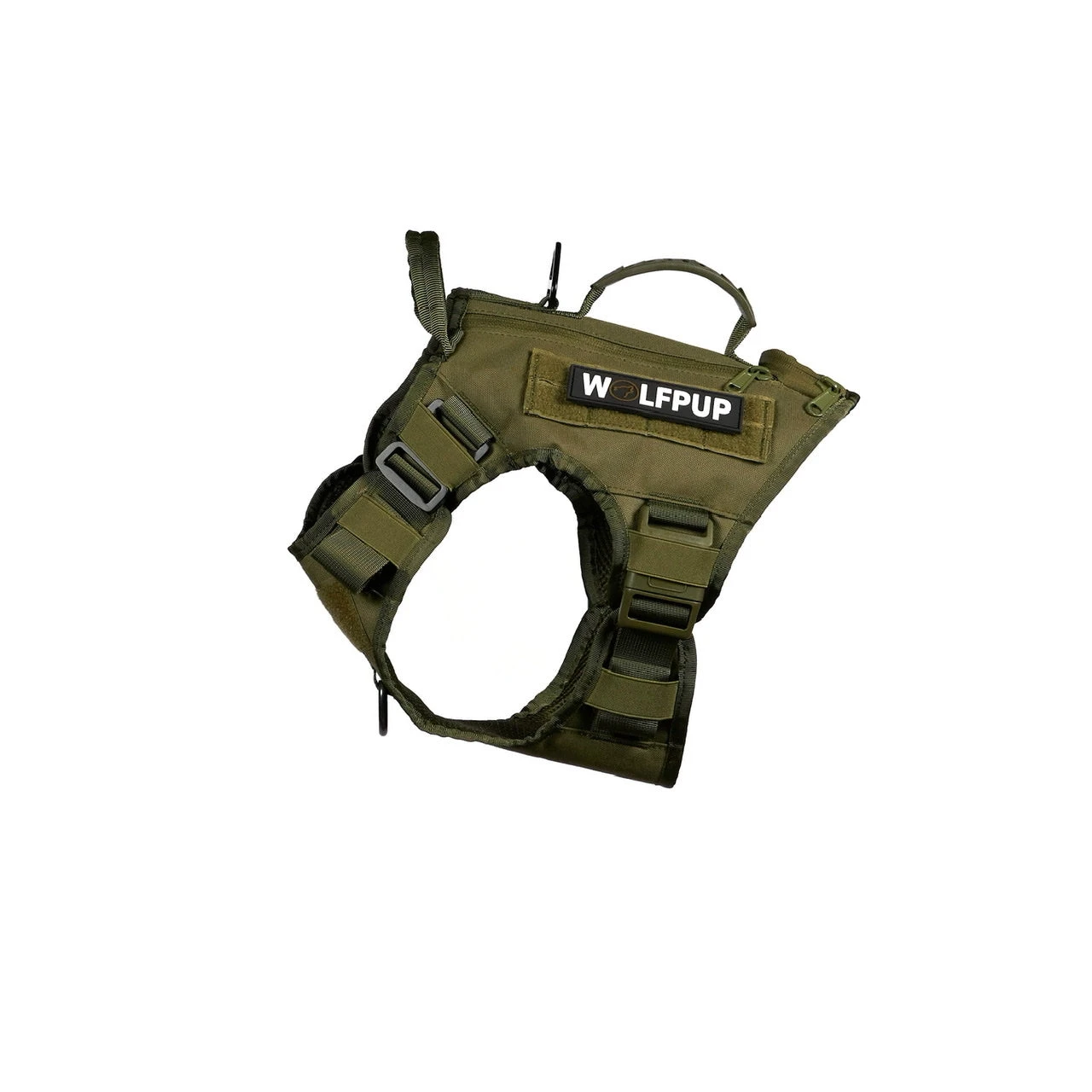 OD Green Tactical Dog Vest Harness 2 OD Green Tactical Dog Vest Harness - Image 2