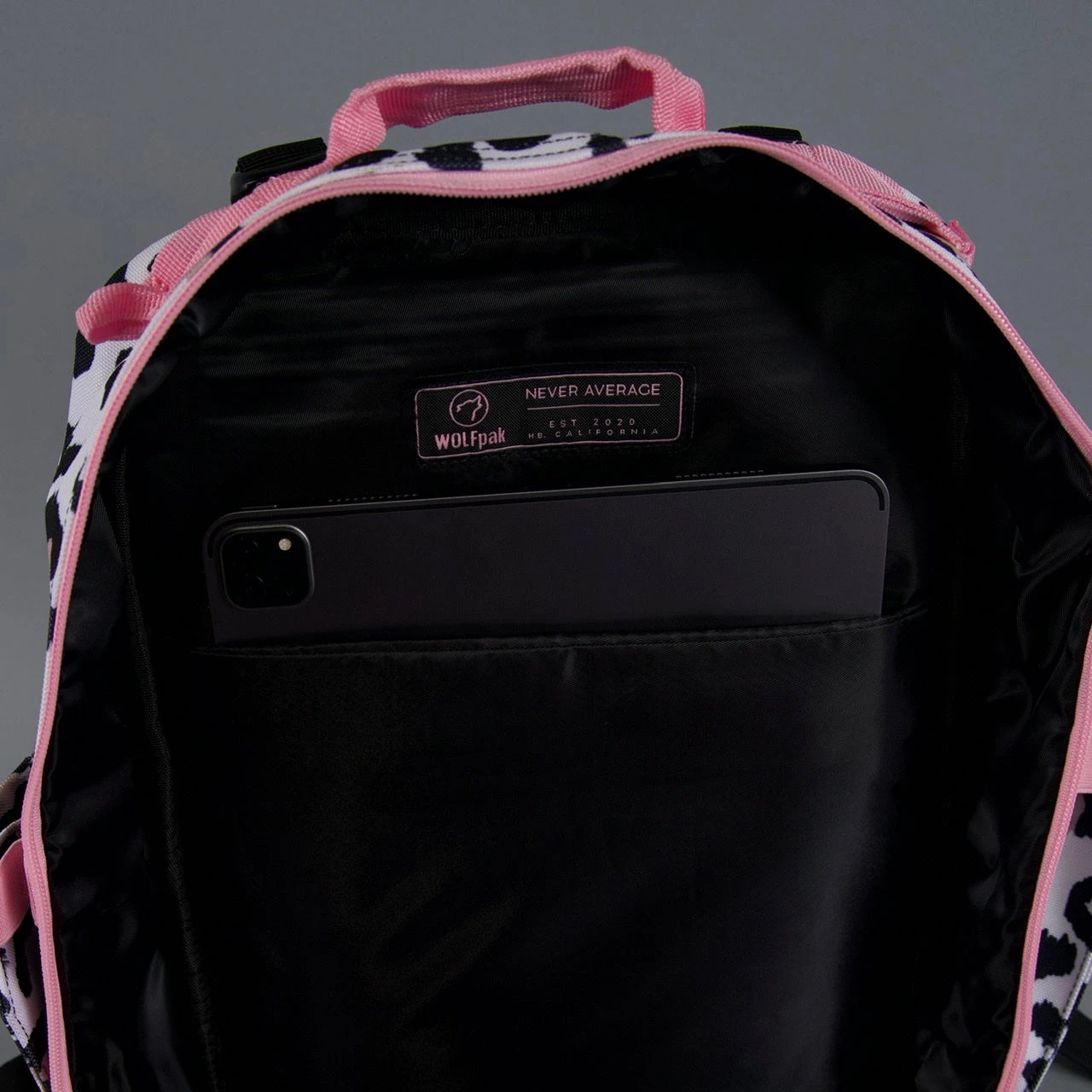 15L Backpack Leopard Pink Zip 19 15L Backpack Leopard Pink Zip - Image 19