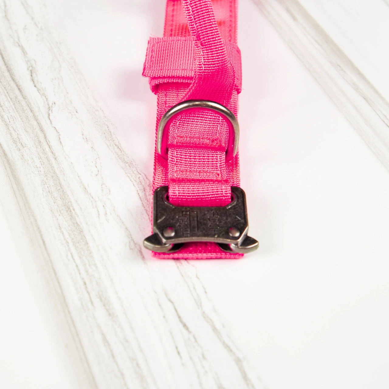Tactical Nylon Dog Collar Pink Goddess 4 Tactical Nylon Dog Collar Pink Goddess - Image 4