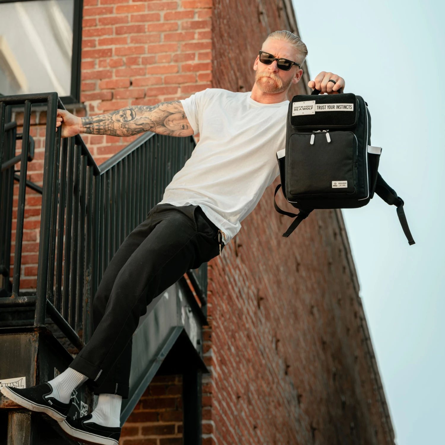 15L Backpack Alpha Black White Accents 6 15L Backpack Alpha Black White Accents - Image 6