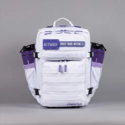 35L Backpack White With Purple Accents -Fashion bags 60729427 B65E 400C B522 11CFA7722D0C