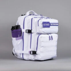35L Backpack White With Purple Accents -Fashion bags 8C428583 5DDC 4FC5 82C3 87783506ADB3