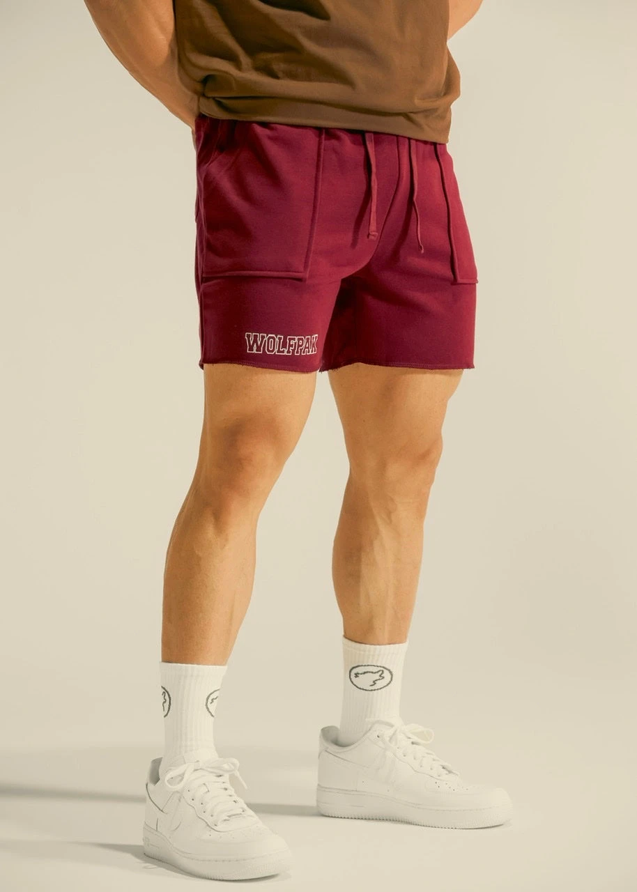Men's Varsity Shorts Crimson Red 2 Men's Varsity Shorts Crimson Red - Image 2