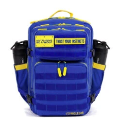 35L Backpack Blue Yellow Accents