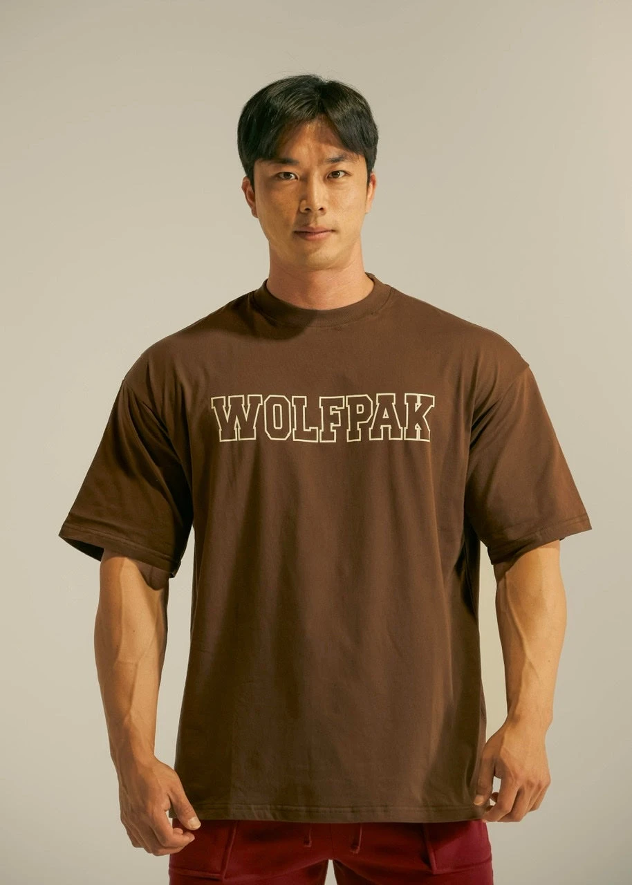 Men's Varsity Tee Mocha Brown 2 Men's Varsity Tee Mocha Brown - Image 2