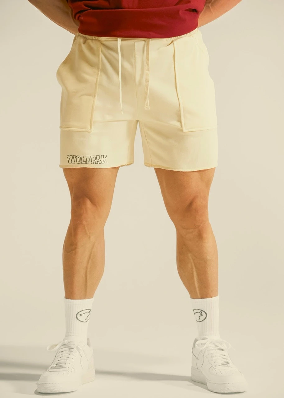 Men's Varsity Shorts Cream 1 Men's Varsity Shorts Cream