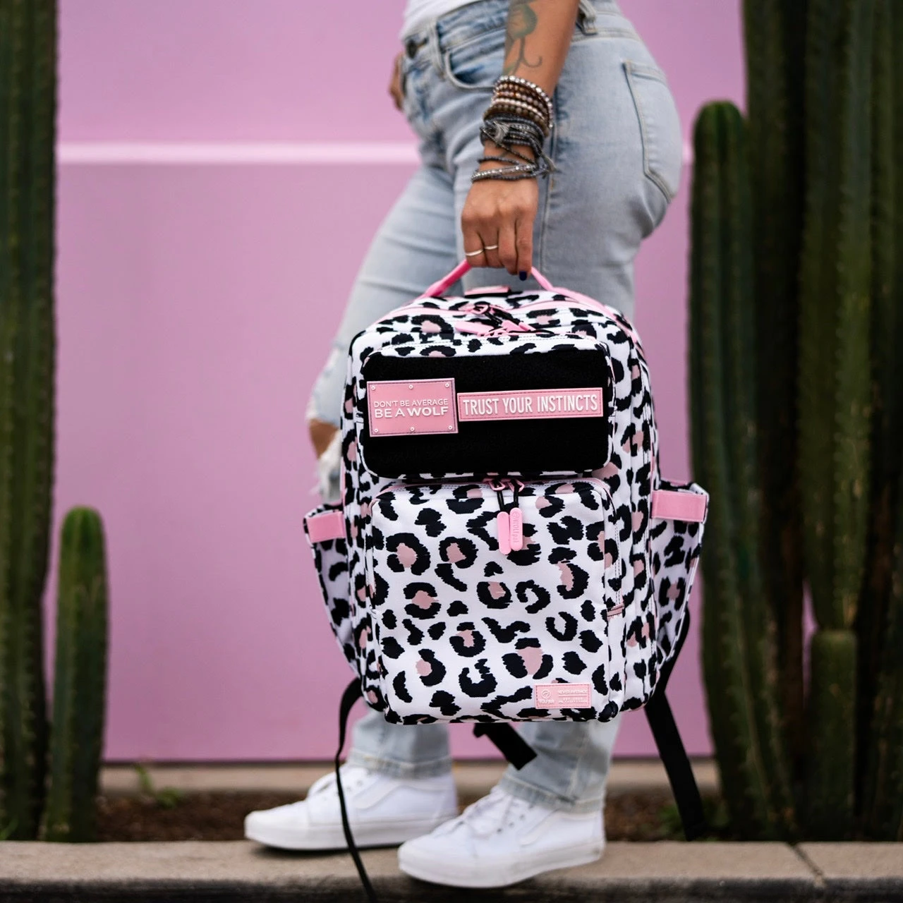 15L Backpack Leopard Pink Zip 1 15L Backpack Leopard Pink Zip