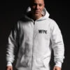 Arctic White Zip Up Hoodie