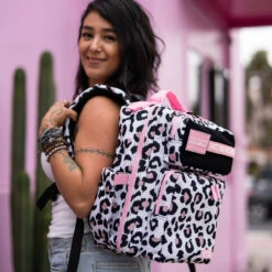 15L Backpack Leopard Pink Zip 24 15L Backpack Leopard Pink Zip -Fashion bags D2A766D8 76EB 492D BACE E2A0D53324E3