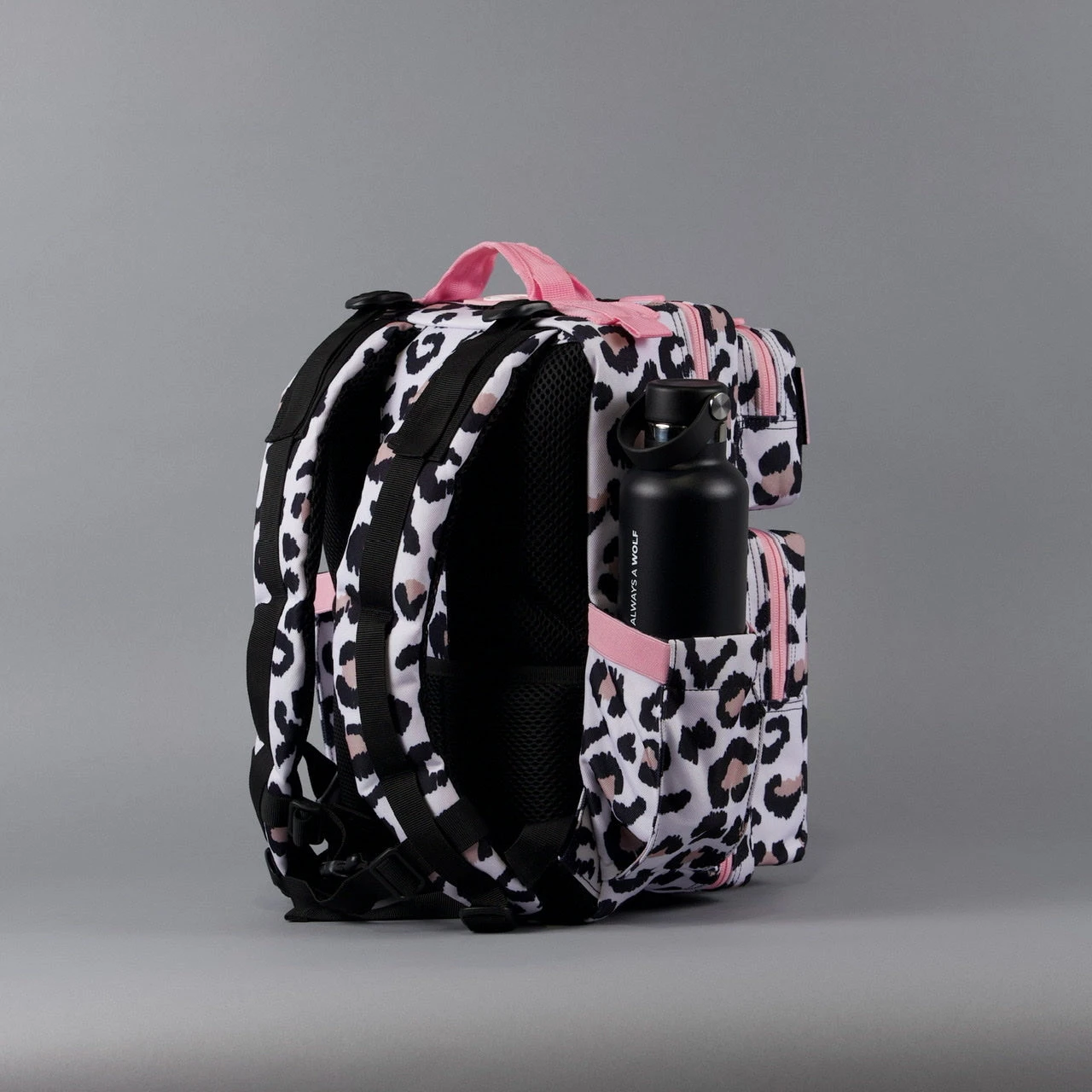 15L Backpack Leopard Pink Zip 9 15L Backpack Leopard Pink Zip - Image 9