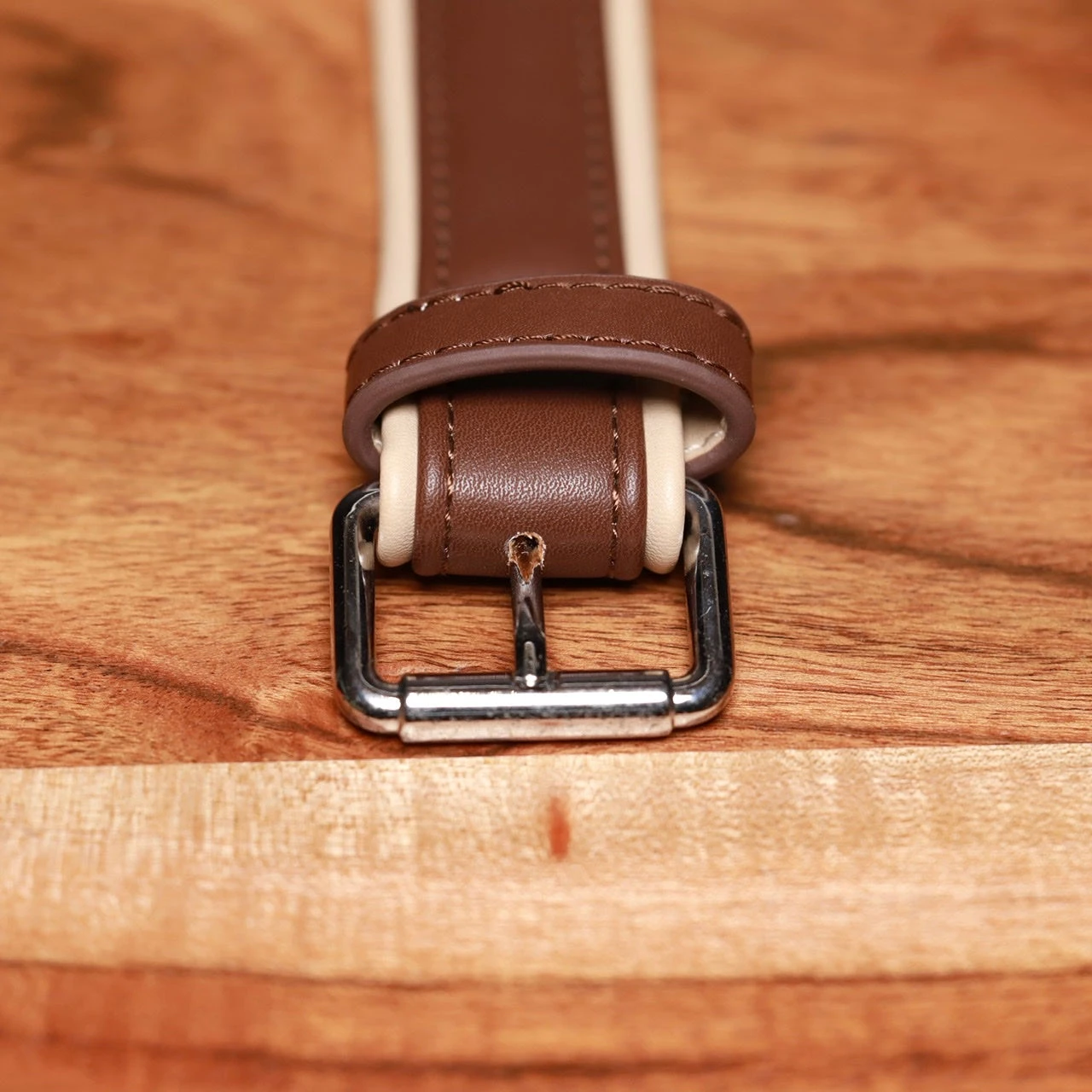 Luxury Dog Collar Sepia Brown & Neutral 2 Luxury Dog Collar Sepia Brown & Neutral - Image 2