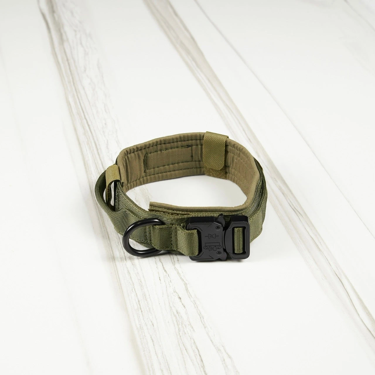 Tactical Nylon Dog Collar Green 1 Tactical Nylon Dog Collar Green