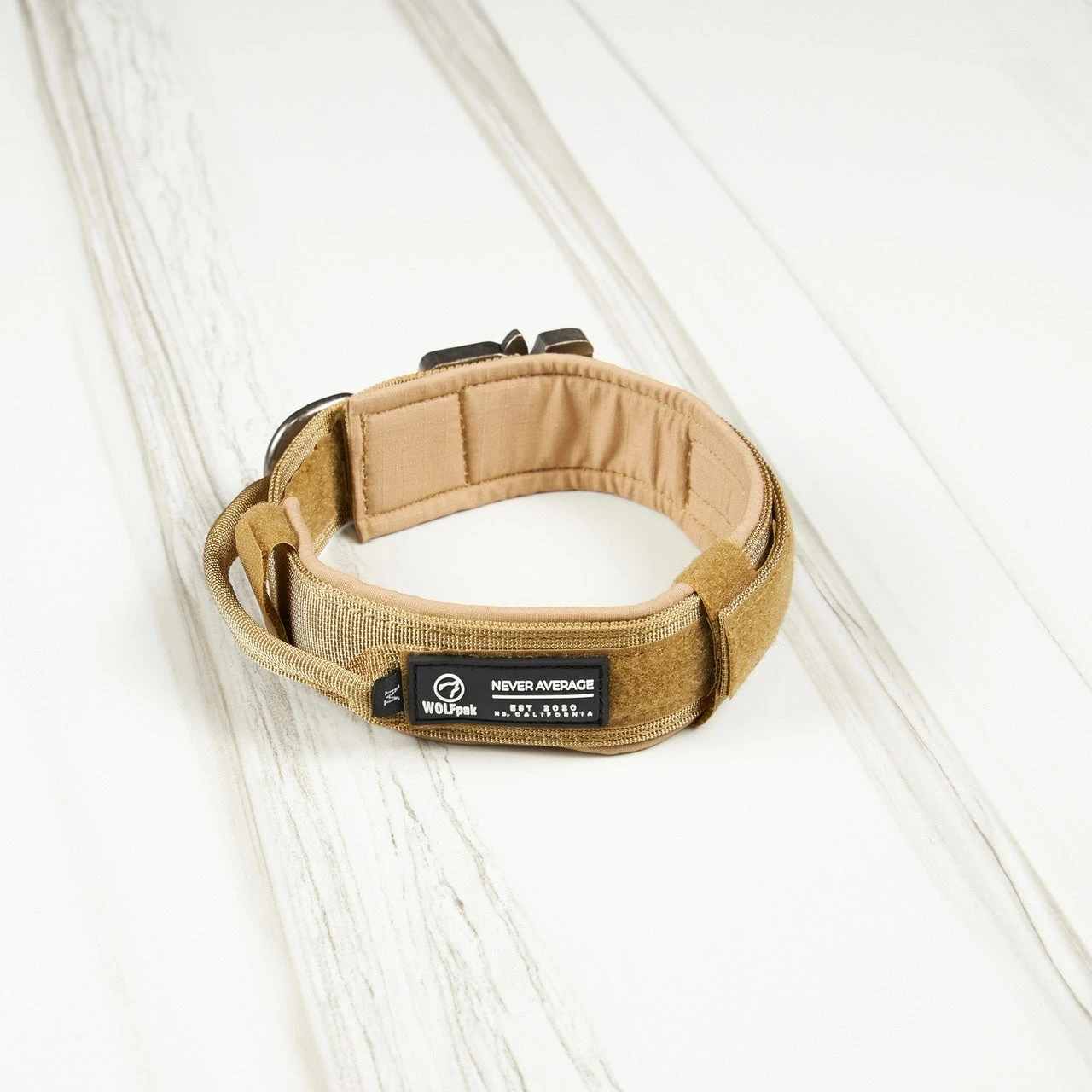 Tactical Nylon Dog Collar Khaki 7 Tactical Nylon Dog Collar Khaki - Image 7