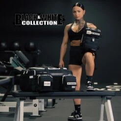 40L Ultimate Duffle Bag Alpha Black White Accents -Fashion bags P111 7