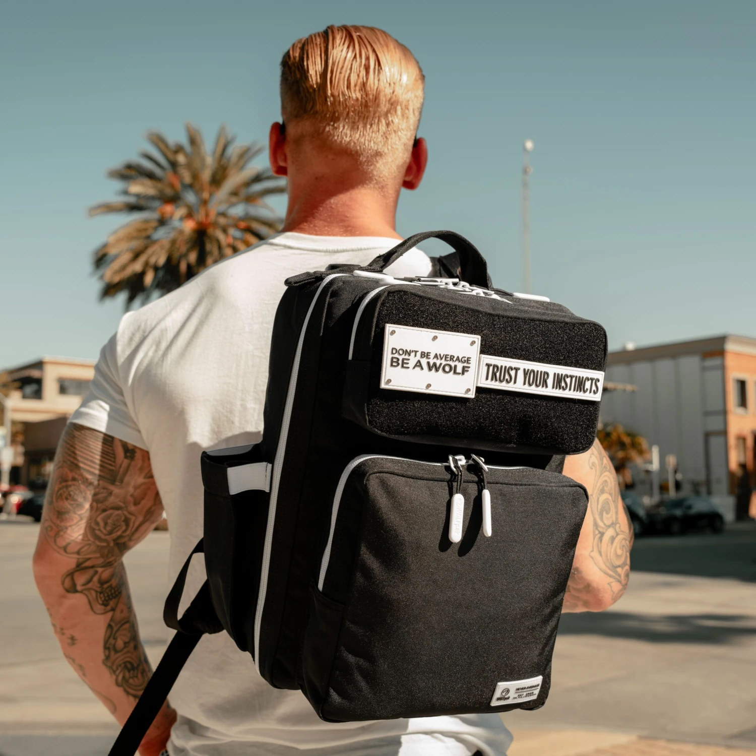 15L Backpack Alpha Black White Accents 1 15L Backpack Alpha Black White Accents