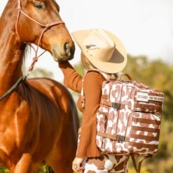 35L Backpack Brown White Cow -Fashion bags image 715ddeaa 02ba 4cbe a0eb 66efd0e8b2e1