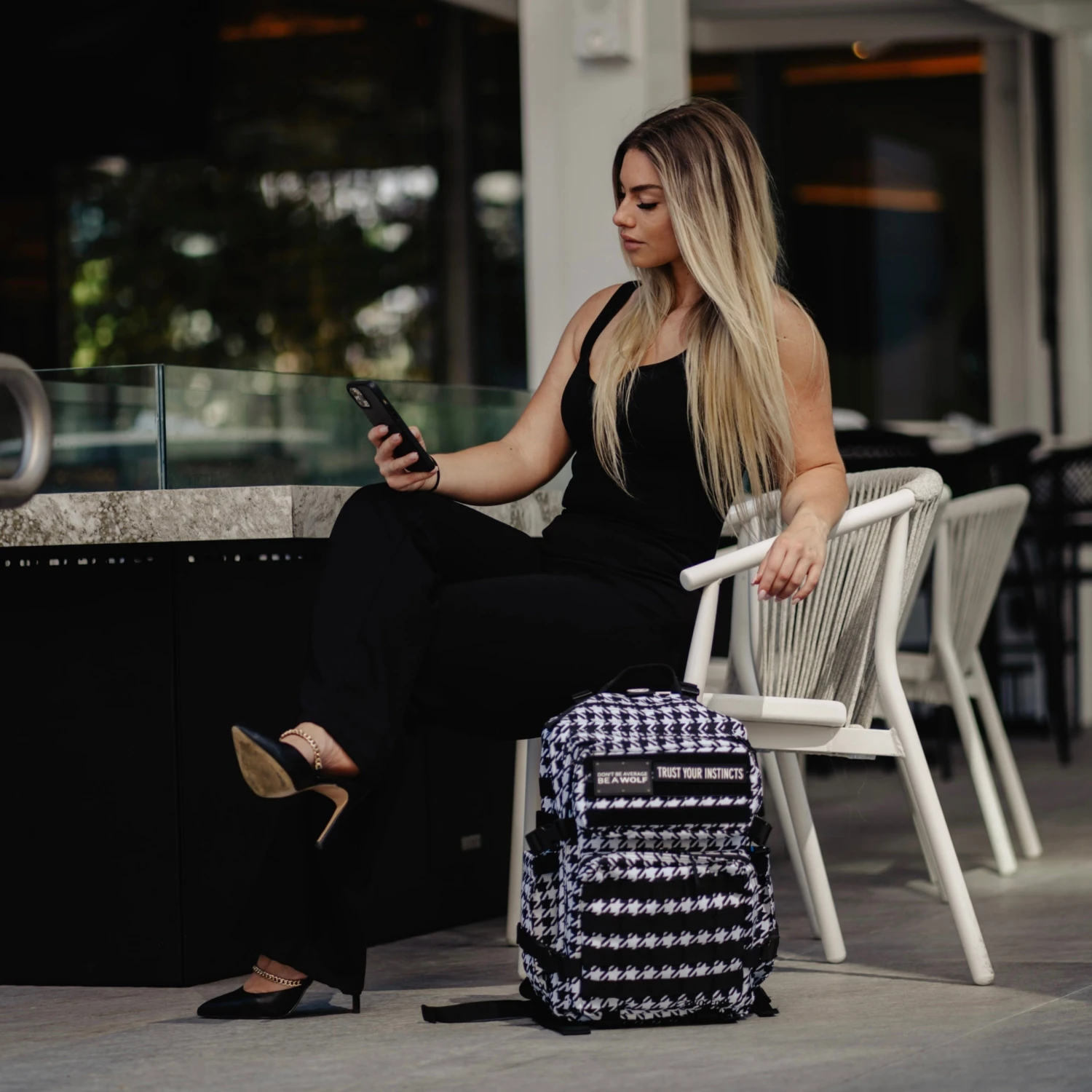 35L Backpack Houndstooth 3 35L Backpack Houndstooth - Image 3